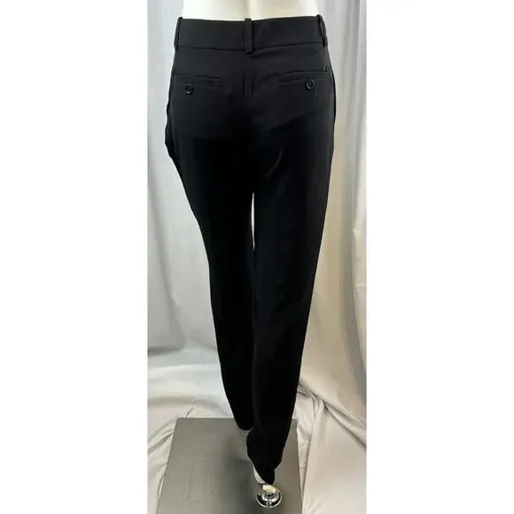 Ann Taylor LOFT Julie Fit Crepe Trousers Black  6 T Dark Academia Witchy  66-41 - Picture 3 of 15
